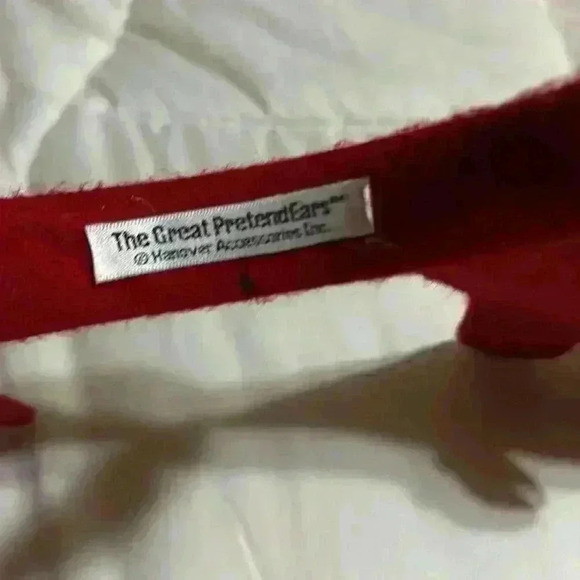 Holiday Moose Ears Red Headband Costume by The Great PretendEars - Picture 2 of 3